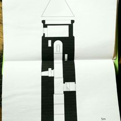 Ruine Hohenbodman - Turm Querschnitt, Zeichnungen von r. Schrage, Burgenforscher