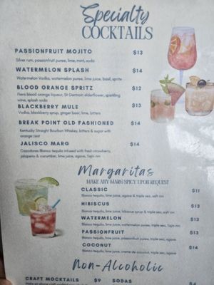 Menu photo 6 Break Point San Diego, CA