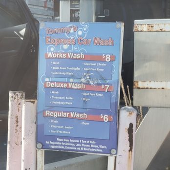 Tommy's Express Carwash - Current prices as of 5-27-2021 - Car Wash Near Me - Long Beach, California