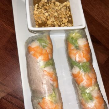 Pho Saigon - Mediocre spring rolls with thick peanut sauce (more like paste). - Vietnamese Near Me - San Antonio, Texas