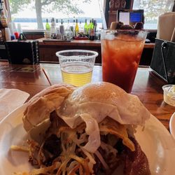 Oak Ridge Inn - Breakfast burger and bloody!