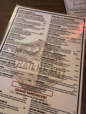 Menu photo 3 Trailhead Public House & Eatery Moab, UT