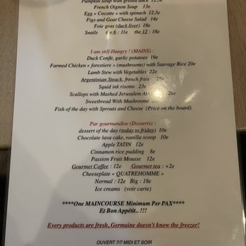 Chez Germaine - French Near Me - Paris, 75