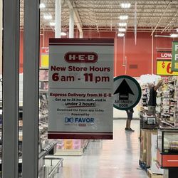H-E-B - New store hours! 6 am.-11pm.