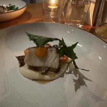 Heritage - Black Cod and Gooseberries. Incredible - Modern European Near Me - Long Beach, California Heritage - Black Cod and Gooseberries. Incredible - Modern European Near Me - Long Beach, California