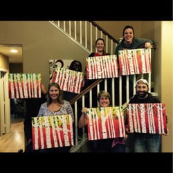 Rachelle Ray Artist and Instructor - Autumn Birch paint party