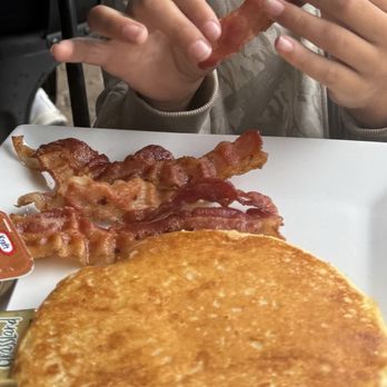 The Breakfast Spot - 4 Crispy Bacon Strips pancake - Breakfast & Brunch Near Me - Lake George, New York