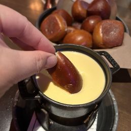 Soft Pretzels & Provolone Fondue