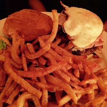 CAFÉ LULUc - The crazy luluc burger with fries! - French Near Me - Brooklyn, New York