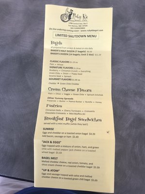 Menu photo 2 Ruby K's Bagel Cafe Los Alamos, NM