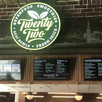 Twenty Two Juice Bar @ The Garage Food Hall - Juice Bars & Smoothies Near Me - Indianapolis, Indiana Twenty Two Juice Bar @ The Garage Food Hall - Juice Bars & Smoothies Near Me - Indianapolis, Indiana