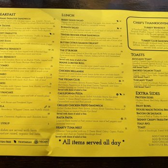 Cafe on 27 - Menu (December 2023) - Breakfast & Brunch Near Me - Topanga, California