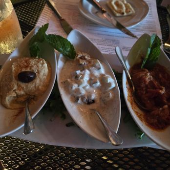 Pomegranate on Main - Appetizer trio - Middle Eastern Near Me - Greenville, South Carolina Pomegranate on Main - Appetizer trio - Middle Eastern Near Me - Greenville, South Carolina