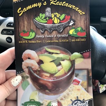 Sammy's Restaurant - Their paper menu - Mexican Near Me - Lancaster, California Sammy's Restaurant - Their paper menu - Mexican Near Me - Lancaster, California