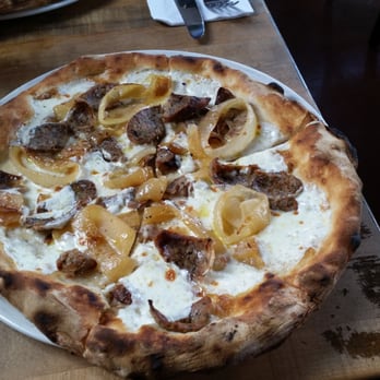 Pizzeria Bianco - The Wiseguy- Great pizza! Sausage, onions, fresh smoked mozzarella all on top of a great thin crust. 5 star pizza! - Pizza Near Me - Phoenix, Arizona Pizzeria Bianco - The Wiseguy- Great pizza! Sausage, onions, fresh smoked mozzarella all on top of a great thin crust. 5 star pizza! - Pizza Near Me - Phoenix, Arizona