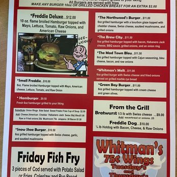 Whitman's Bar & Grill - Menu - American Near Me - Hazelhurst, Wisconsin