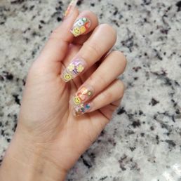 Got my nails done today and im so pleased with this design which was idea of the nails tech named Danny.