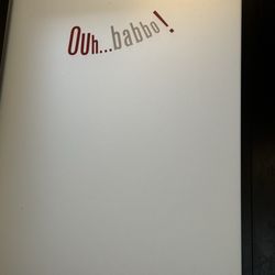 Ouh... Babbo - Name of the restaurant