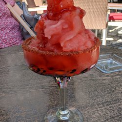 Viva Margarita Bar - Hibiscus margarita with chili-lime rim.