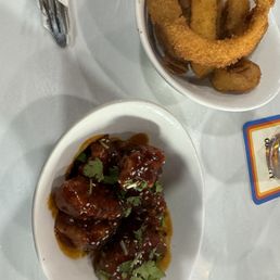 Korean wings and rings. Korean wings and rings.