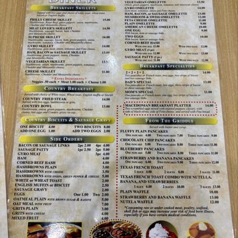 Jenisa’s Diner - Breakfast menu - Breakfast & Brunch Near Me - Ormond Beach, Florida