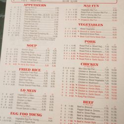 Goldstar Chinese Restaurant - Menu