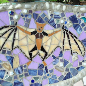 McConnell Arboretum & Botanical Gardens - mosaic bat along bench - Parks Near Me - Redding, California McConnell Arboretum & Botanical Gardens - mosaic bat along bench - Parks Near Me - Redding, California