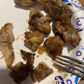New China - 2/4 dishes we ordered close ups of the "chx" I pulled out of my bourbon chx that looked sketch. - Chinese Near Me - Nokomis, Florida