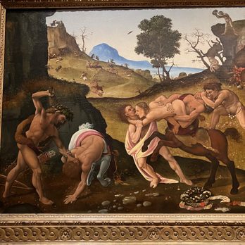 The National Gallery - The Fight between the Lapiths and the Centaurs by Piero di Cosimo. - Art Museums Near Me - London, XGL The National Gallery - The Fight between the Lapiths and the Centaurs by Piero di Cosimo. - Art Museums Near Me - London, XGL