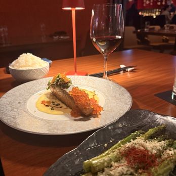 Morimoto - Salmon asparagus - Japanese Near Me - Las Vegas, Nevada Morimoto - Salmon asparagus - Japanese Near Me - Las Vegas, Nevada