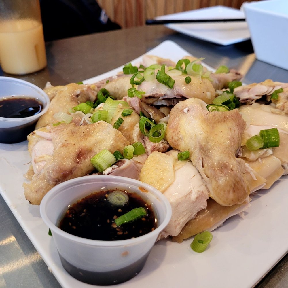 Feast - Chicken and homemade soy sauce (one is spicy and one is not), delicious, - Hong Kong Style Cafe Near Me - Davis, California Feast - Chicken and homemade soy sauce (one is spicy and one is not), delicious, - Hong Kong Style Cafe Near Me - Davis, California