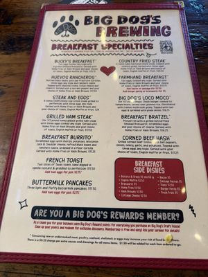 Menu photo 1 Big Dog's Draft House Las Vegas, NV