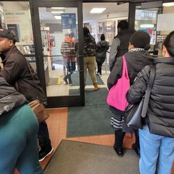 US Post Office - Long line out to the door at 1030am on a monday