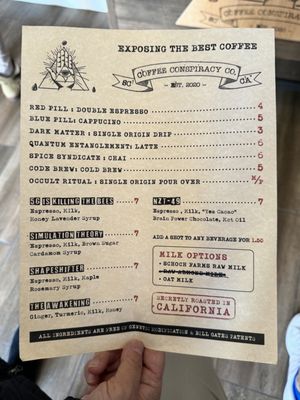 Menu photo 7 Coffee Conspiracy Capitola, CA