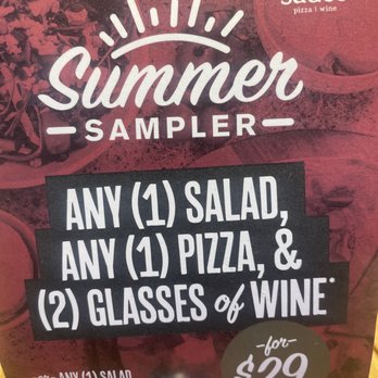 Sauce Pizza & Wine - **Summer Sampler Special** - Wine Bars Near Me - Tucson, Arizona