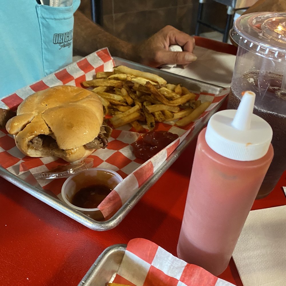 Bon-Fire Outdoor Charcoal Grill - Beef brisket and fries - Barbeque Near Me - Halethorpe, Maryland Bon-Fire Outdoor Charcoal Grill - Beef brisket and fries - Barbeque Near Me - Halethorpe, Maryland