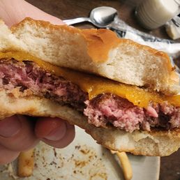 this is their "well done". The inner part of the burger was basically untouched. Absolutely terrible this is their "well done". The inner part of the burger was basically untouched. Absolutely terrible