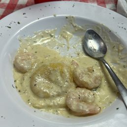 Shrimp pasta. Sorry I didn't take the picture before I started eating. Shrimp pasta. Sorry I didn't take the picture before I started eating.