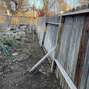 A & D General Services - The before and after photos. We opted to use as much of the old fence as we could. - Fences & Gates Near Me