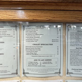 Chalet Restaurant & Bar - Menu - Sushi Bars Near Me - Lakeside, Arizona Chalet Restaurant & Bar - Menu - Sushi Bars Near Me - Lakeside, Arizona