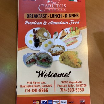 Carlitos Diner - Menu - American Near Me - Fountain Valley, California