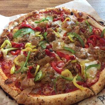 Blaze Pizza - Link in with add on of green peppers and banana peppers - Salad Near Me - Davie, Florida