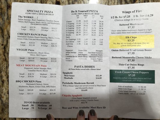 Menu photo 4 Pizza Stop Angel Fire, NM