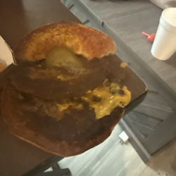 McDonald's - This is what a Double Cheeseburger looked like a speck of cheese burnt smaller than normal  patties can't get any worse