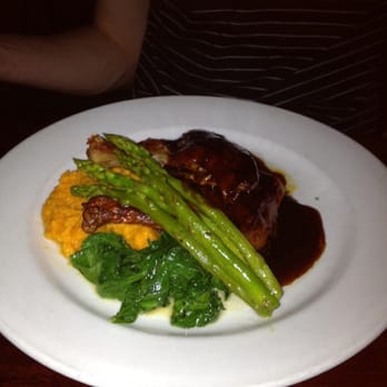 CJ's American Grill - Half roasted duck cooked to perfect, sweet mashed potatoes, fresh crisp asparagus - American Near Me - Mattituck, New York