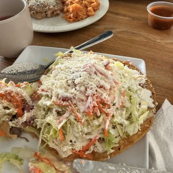 Cenaduria Mi Ranchito - Pollo tostada with consume - Mexican Near Me - San Diego, California Cenaduria Mi Ranchito - Pollo tostada with consume - Mexican Near Me - San Diego, California