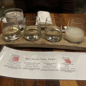 Morimoto Napa - Morimoto Sake Flight - Japanese Near Me - Napa, California