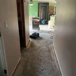All Dry And Tidy - Starting the drying portion after removing flooring. The crawlspace was flooded as well.
