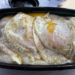 Biscuits and Gray with 2 over med eggs
