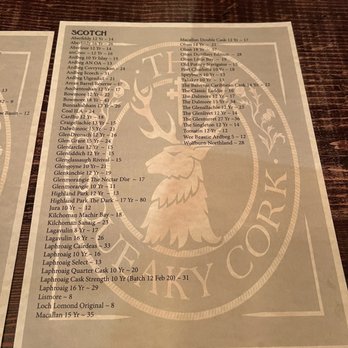 The Squeaky Cork - Drink Menu - Scottish Near Me - Albany, Oregon